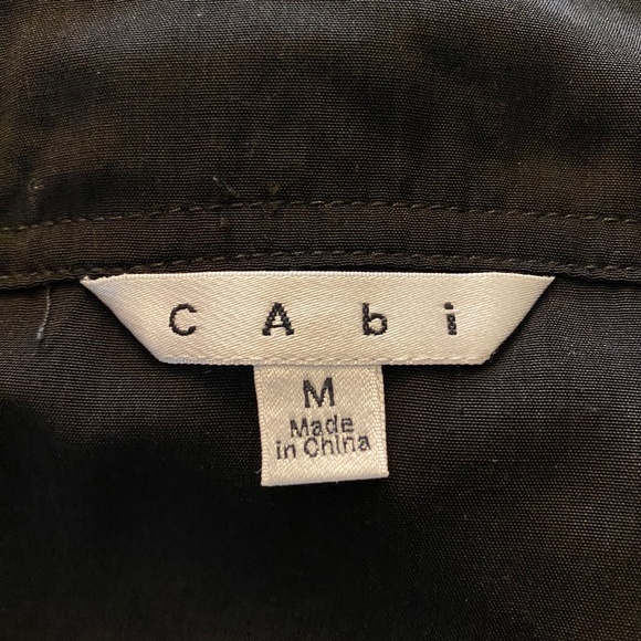 CAbi “Take Charge” #956 Black Open Front Waterfall Jacket Tie Belt Size Medium - Picture 8 of 12